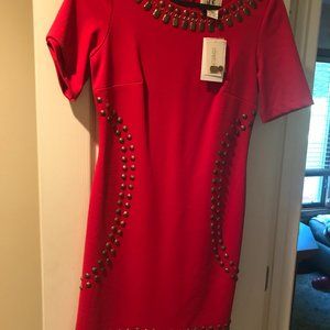 Fun Playful Red Dress with Accents